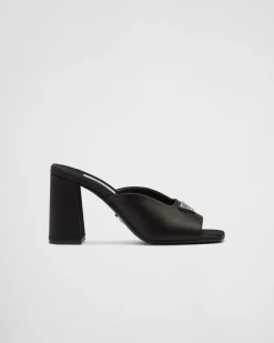Mujer Prada PANTUFLAS Y CHINELAS^Sandalias De Satén De Tacón Alto