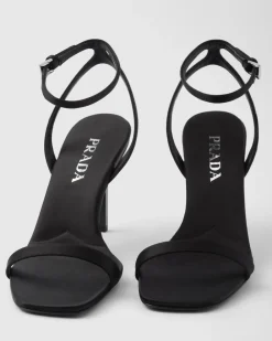 Mujer Prada SANDALIAS^Sandalias De Satén De Tacón Alto