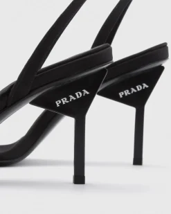 Mujer Prada SANDALIAS^Sandalias De Satén De Tacón Alto