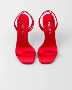 Mujer Prada SANDALIAS^Sandalias De Satén De Tacón Alto