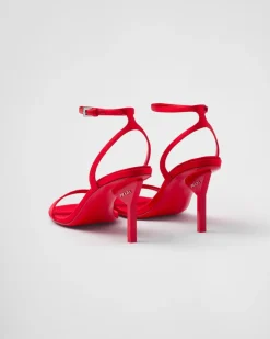 Mujer Prada SANDALIAS^Sandalias De Satén De Tacón Alto