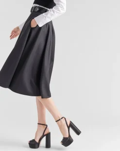 Mujer Prada SANDALIAS^Sandalias De Satén De Tacón Alto
