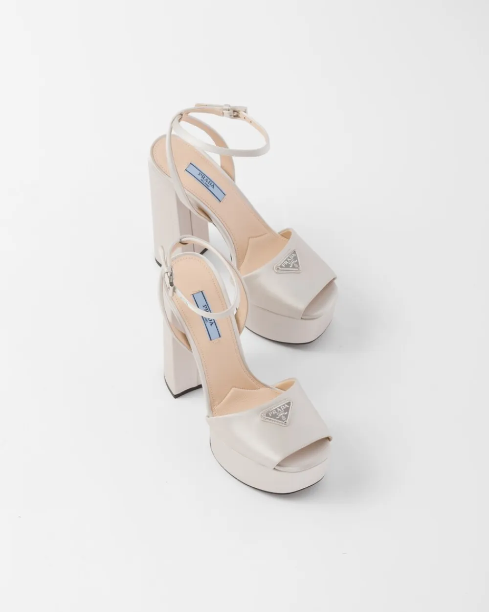 Mujer Prada SANDALIAS^Sandalias De Satén De Tacón Alto