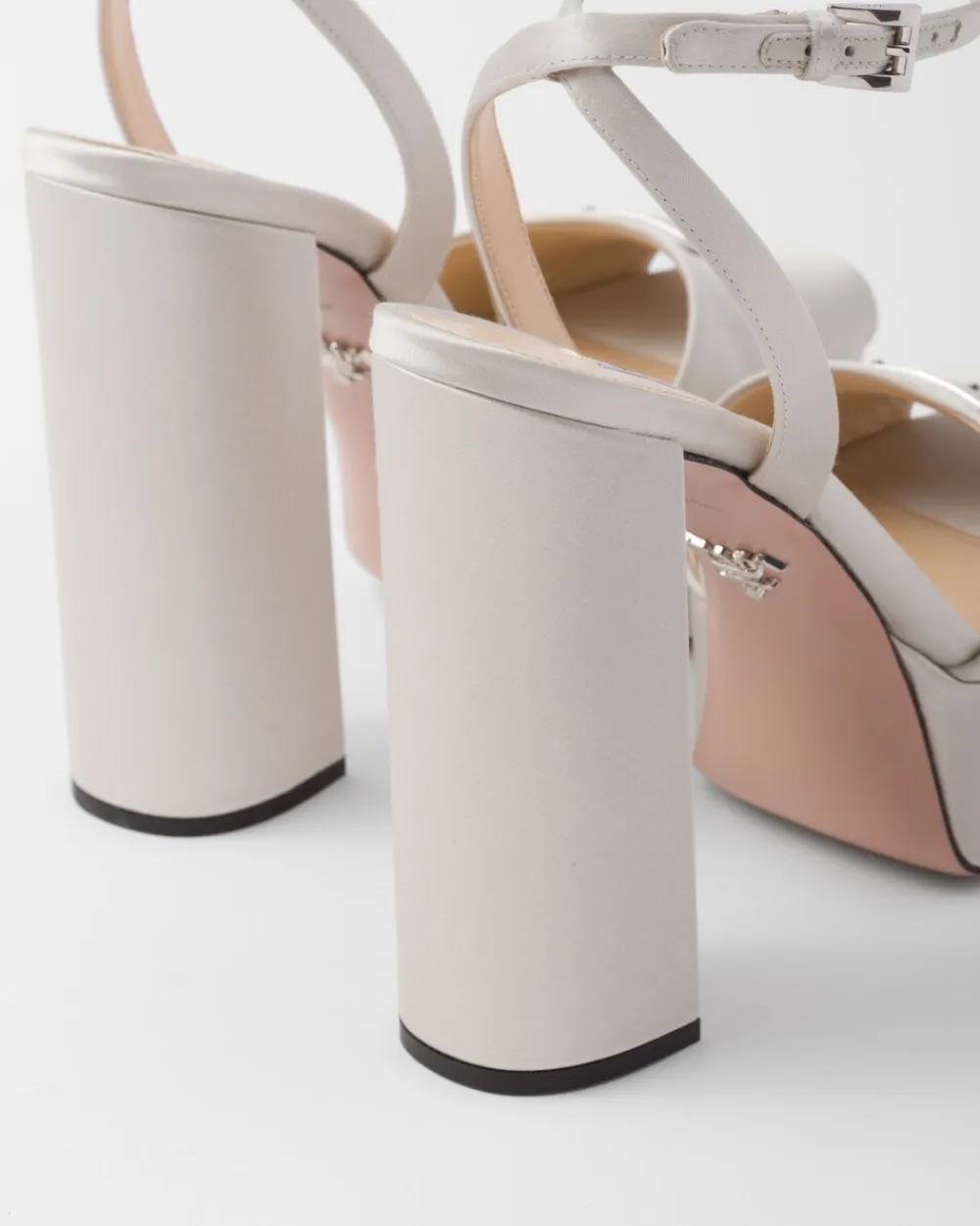 Mujer Prada SANDALIAS^Sandalias De Satén De Tacón Alto