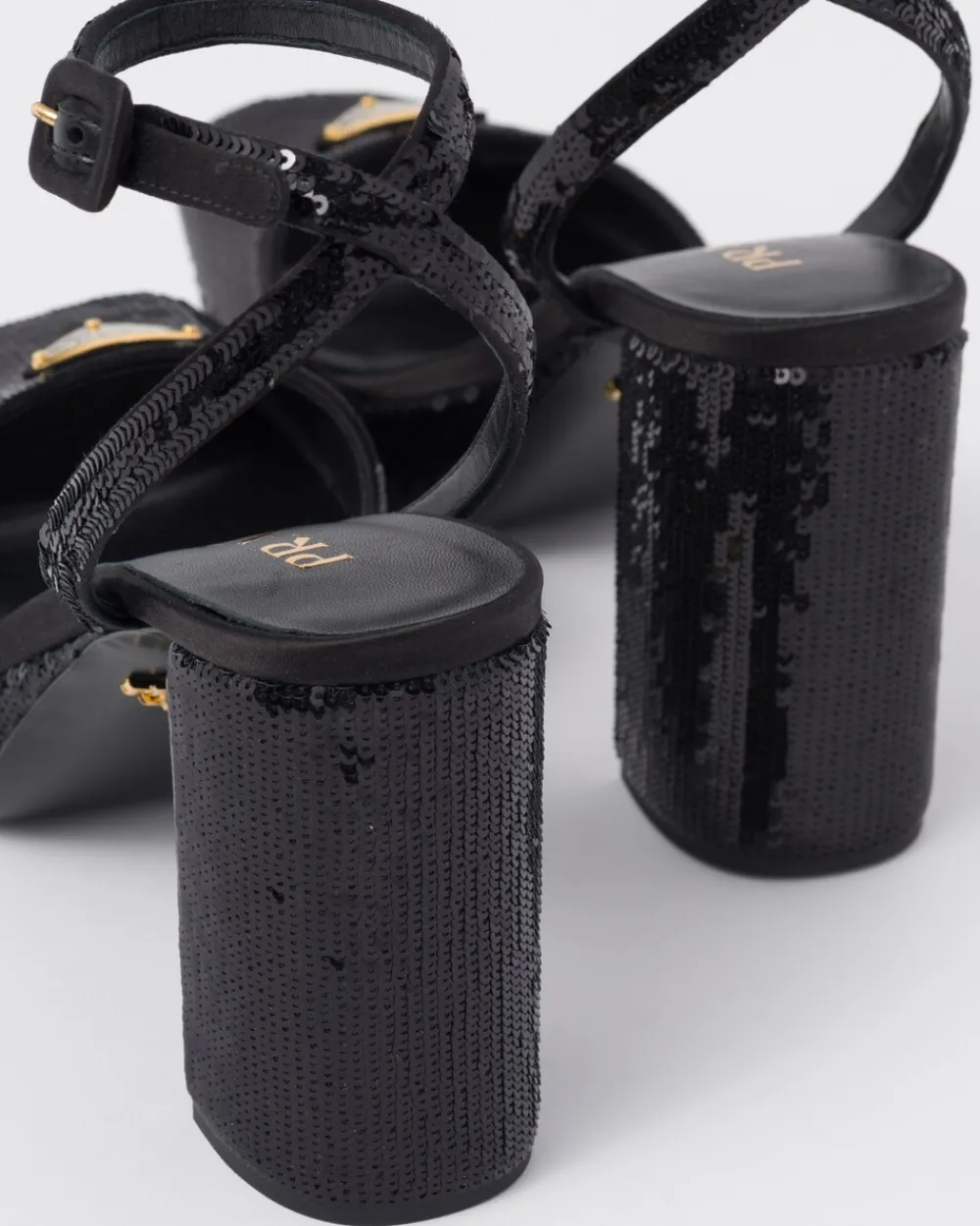 Mujer Prada SANDALIAS^Sandalias De Satén Y Lentejuelas Con Plataforma