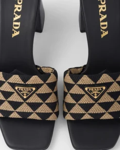 Mujer Prada PANTUFLAS Y CHINELAS^Sandalias De Tejido Bordado