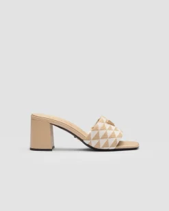 Mujer Prada PANTUFLAS Y CHINELAS^Sandalias De Tejido Bordado