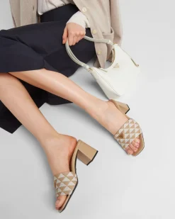 Mujer Prada PANTUFLAS Y CHINELAS^Sandalias De Tejido Bordado