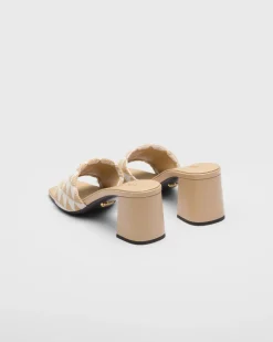 Mujer Prada PANTUFLAS Y CHINELAS^Sandalias De Tejido Bordado