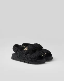 Mujer Prada SANDALIAS^Sandalias De Tejido Trenzado