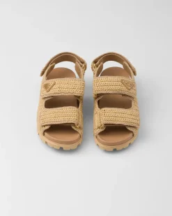 Mujer Prada SANDALIAS^Sandalias De Tejido Trenzado