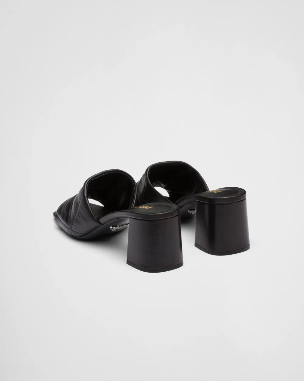Mujer Prada PANTUFLAS Y CHINELAS^Sandalias En Napa Acolchada Con Tacón