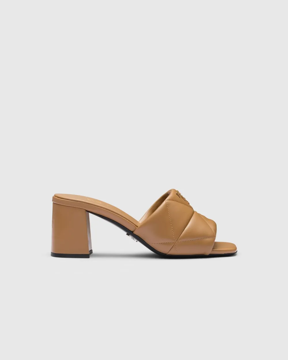 Mujer Prada PANTUFLAS Y CHINELAS^Sandalias En Napa Acolchada Con Tacón
