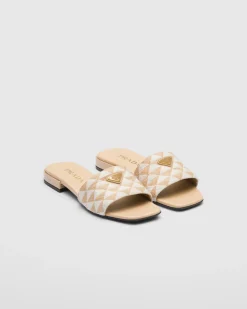Mujer Prada PANTUFLAS Y CHINELAS^Sandalias En Tela Bordada