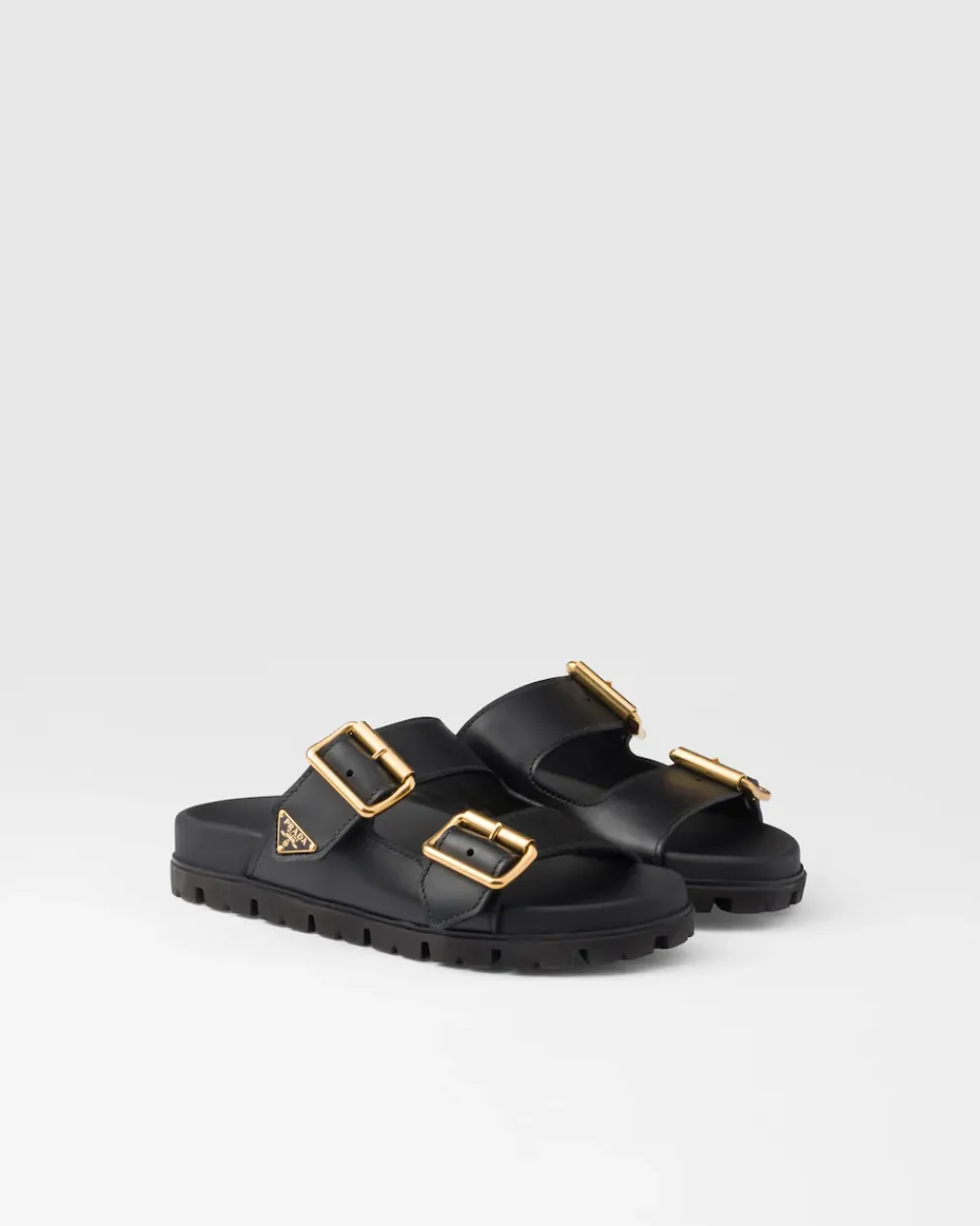 Mujer Prada PANTUFLAS Y CHINELAS^Sandalias Planas Con Tira De Piel