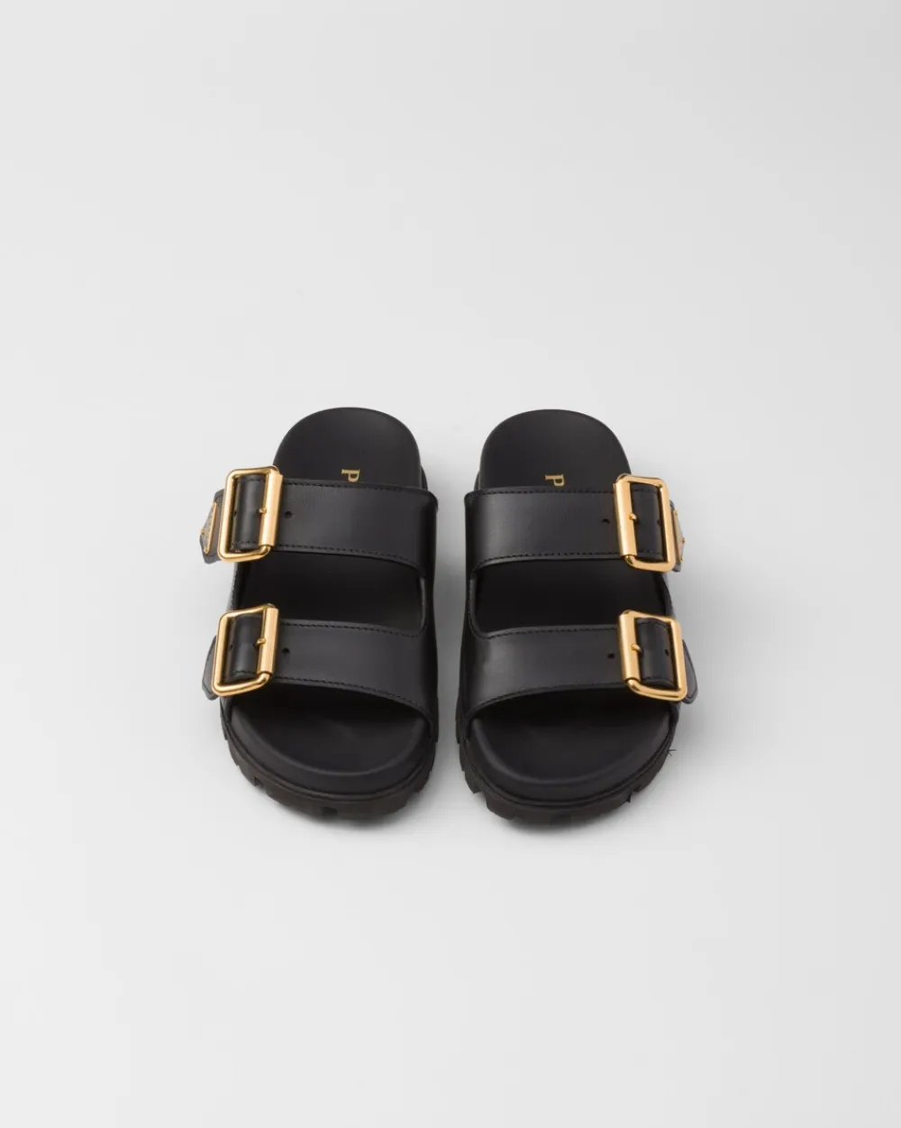 Mujer Prada PANTUFLAS Y CHINELAS^Sandalias Planas Con Tira De Piel