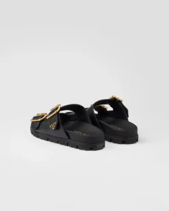 Mujer Prada PANTUFLAS Y CHINELAS^Sandalias Planas Con Tira De Piel