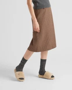 Mujer Prada PANTUFLAS Y CHINELAS^Sandalias Planas De Borreguillo