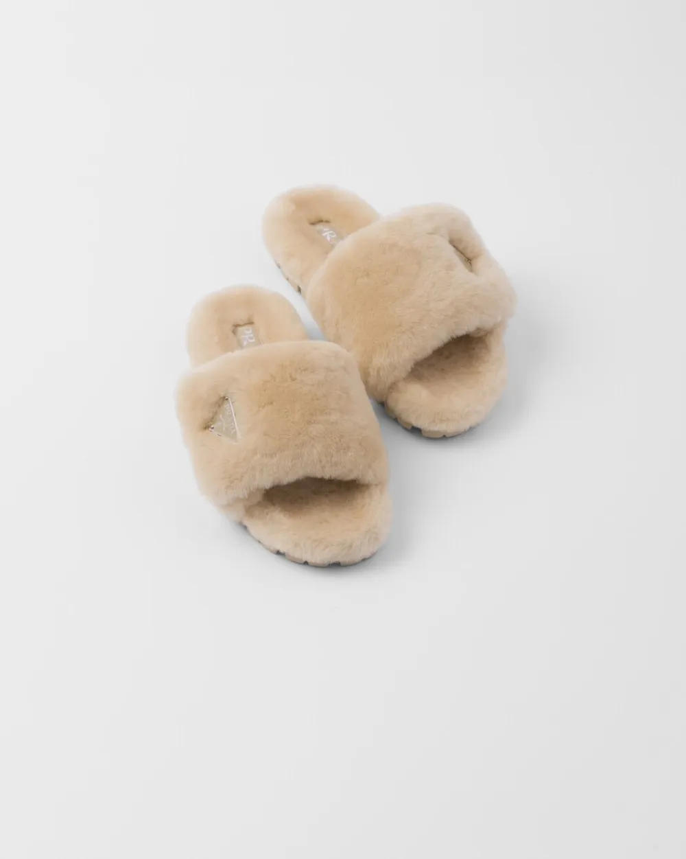 Mujer Prada PANTUFLAS Y CHINELAS^Sandalias Planas De Borreguillo