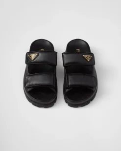 Mujer Prada PANTUFLAS Y CHINELAS^Sandalias Planas De Piel De Napa