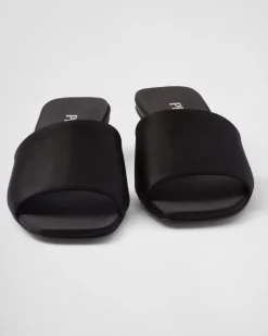 Mujer Prada PANTUFLAS Y CHINELAS^Sandalias Planas De Satén