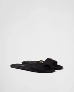 Mujer Prada PANTUFLAS Y CHINELAS^Sandalias Planas De Satén