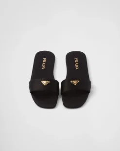 Mujer Prada PANTUFLAS Y CHINELAS^Sandalias Planas De Satén