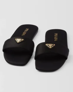Mujer Prada PANTUFLAS Y CHINELAS^Sandalias Planas De Satén
