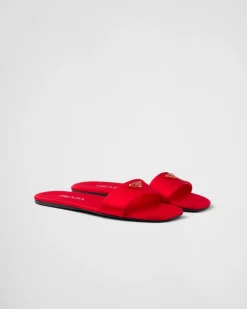 Mujer Prada PANTUFLAS Y CHINELAS^Sandalias Planas De Satén