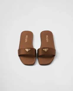 Mujer Prada PANTUFLAS Y CHINELAS^Sandalias Planas De Satén