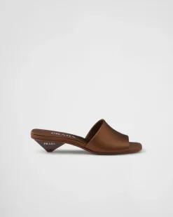 Mujer Prada PANTUFLAS Y CHINELAS^Sandalias Planas De Satén