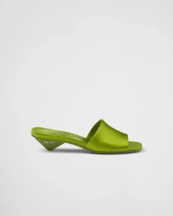 Mujer Prada PANTUFLAS Y CHINELAS^Sandalias Planas De Satén