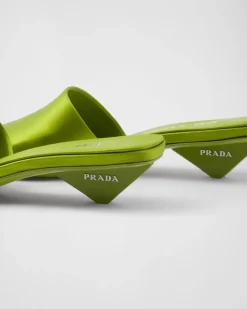 Mujer Prada PANTUFLAS Y CHINELAS^Sandalias Planas De Satén