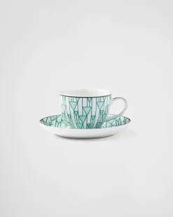 Prada TÉ Y CAFÉ^Set De Cuatro Tazas De Café De Porcelana - Vienna Green