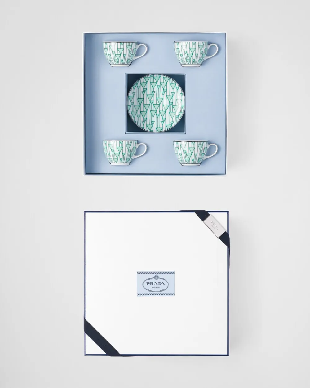 Prada TÉ Y CAFÉ^Set De Cuatro Tazas De Café De Porcelana - Vienna Green