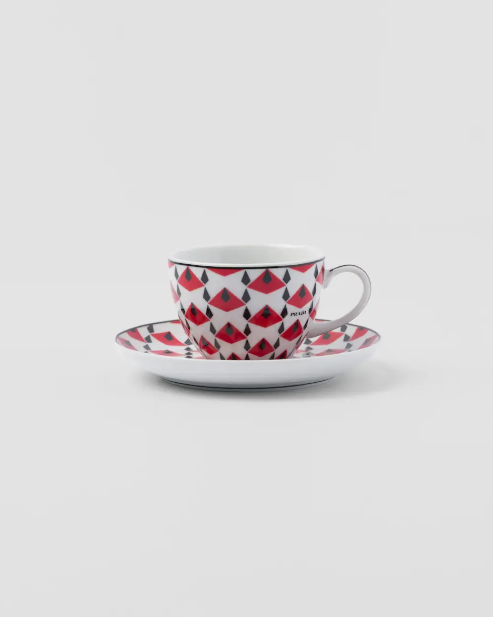 Prada TÉ Y CAFÉ^Set De Cuatro Tazas De Café De Porcelana - Vienna Red