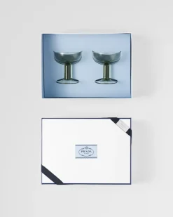 Prada COPAS Y VASOS^Set De Dos Copas De Champán Pompadour De Cristal - Plinth
