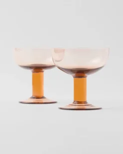 Prada COPAS Y VASOS^Set De Dos Copas De Champán Pompadour De Cristal - Plinth