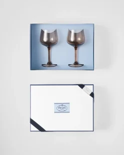 Prada COPAS Y VASOS^Set De Dos Copas De Vino Blanco De Cristal - New York