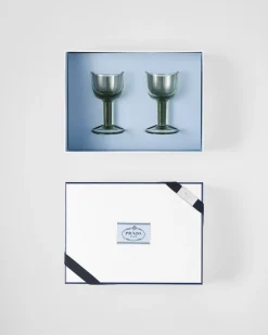 Prada COPAS Y VASOS^Set De Dos Copas De Vino Blanco De Cristal - Plinth