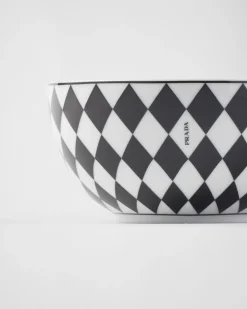 Prada PLATOS Y BOLES^Set De Dos Cuencos De Arroz O Cereales De Porcelana - Checkerboard