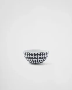 Prada PLATOS Y BOLES^Set De Dos Cuencos De Sopa De Porcelana - Checkerboard