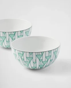 Prada PLATOS Y BOLES^Set De Dos Cuencos De Sopa De Porcelana - Vienna Green
