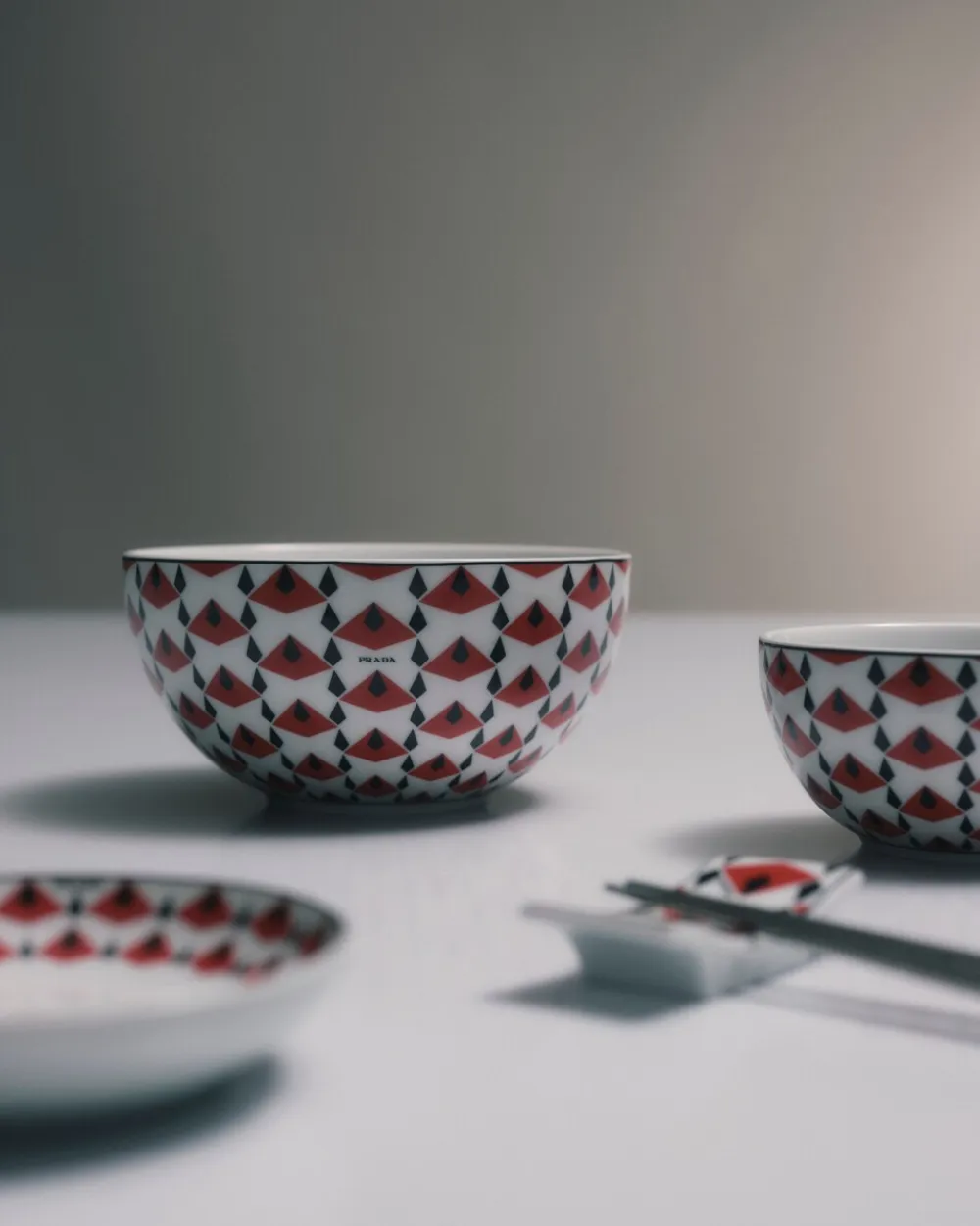 Prada PLATOS Y BOLES^Set De Dos Cuencos De Sopa De Porcelana - Vienna Red