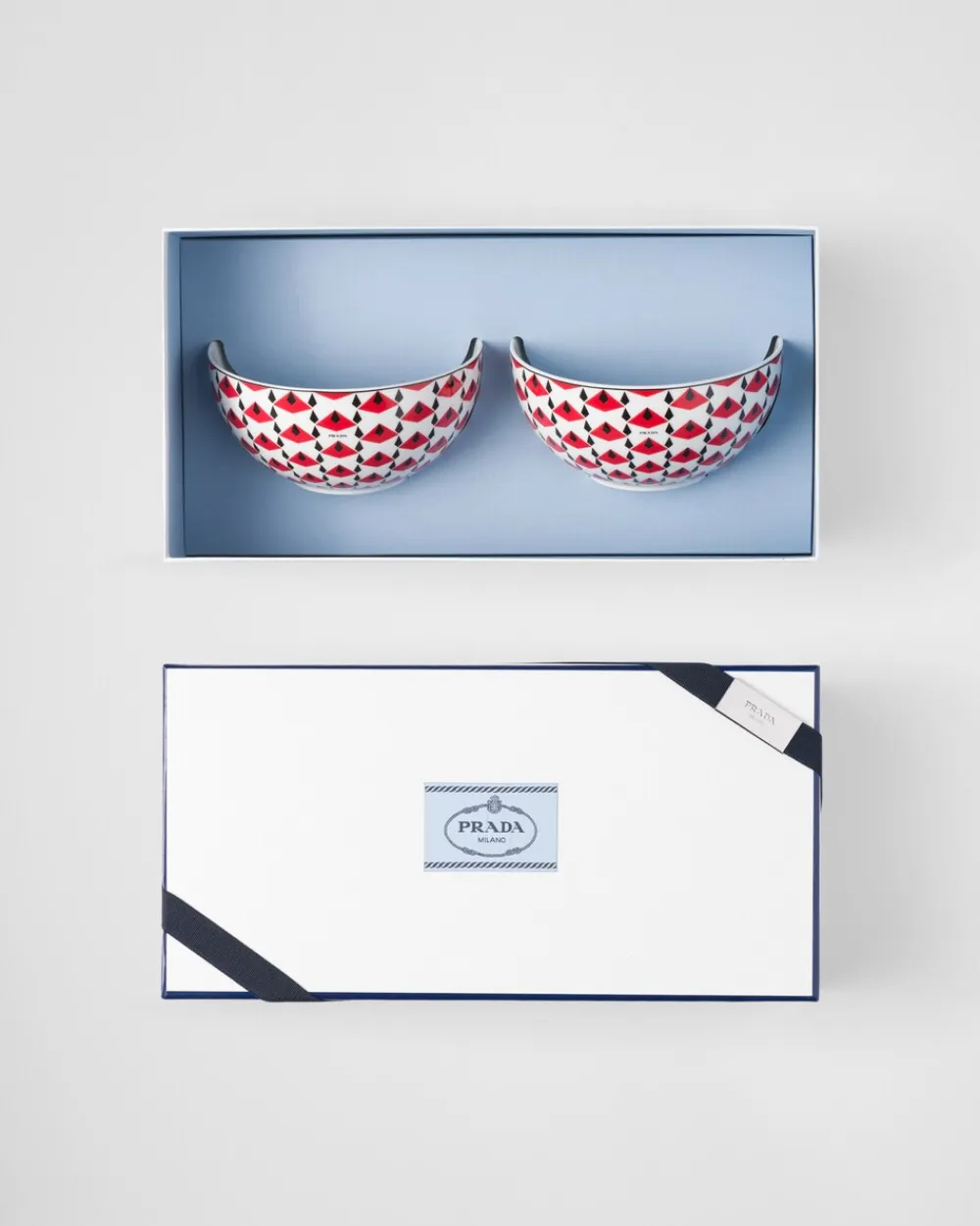 Prada PLATOS Y BOLES^Set De Dos Cuencos De Sopa De Porcelana - Vienna Red