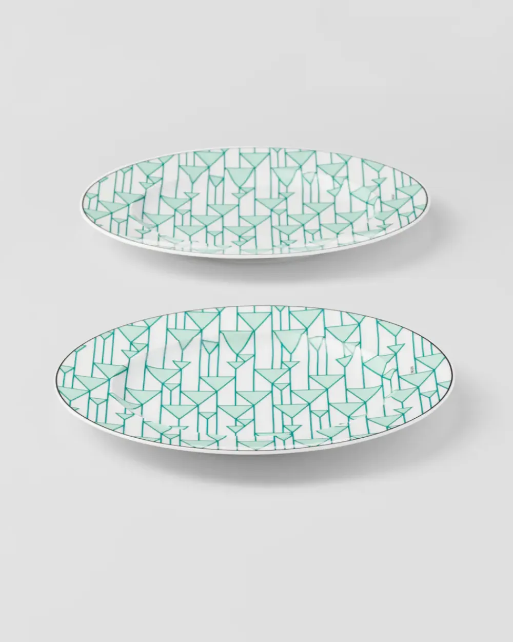 Prada PLATOS Y BOLES^Set De Dos Platos De Postre De Porcelana - Vienna Green