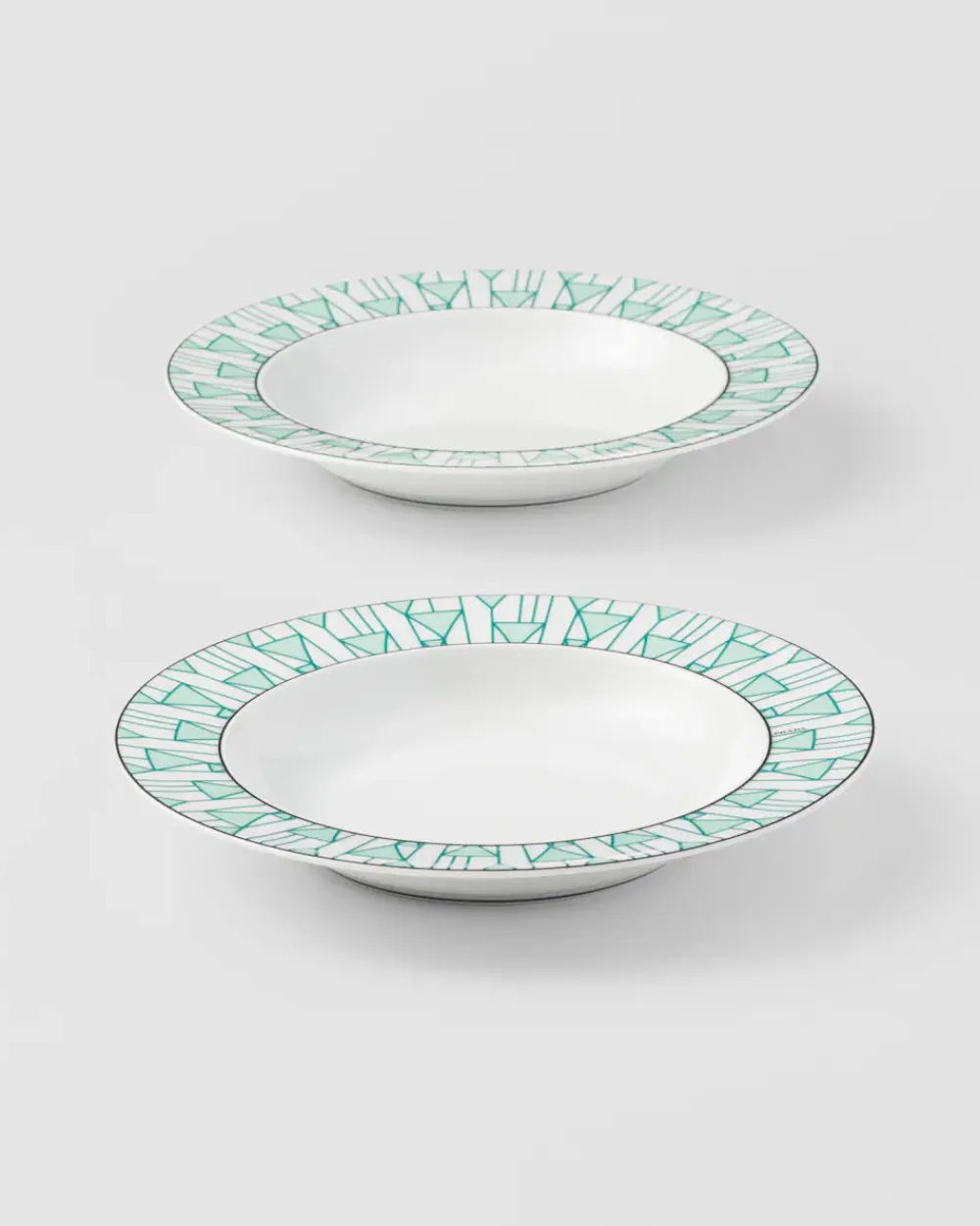 Prada PLATOS Y BOLES^Set De Dos Platos Hondos De Porcelana - Vienna Green