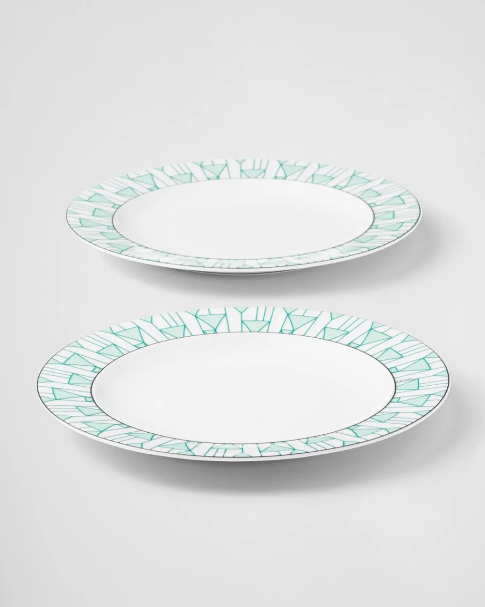 Prada PLATOS Y BOLES^Set De Dos Platos Llanos De Porcelana - Vienna Green