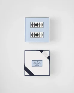 Prada BANDEJAS Y ACCESORIOS DE MESA^Set De Dos Soportes Para Palillos De Porcelana - Checkerboard