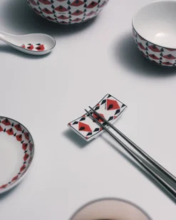 Prada BANDEJAS Y ACCESORIOS DE MESA^Set De Dos Soportes Para Palillos De Porcelana - Vienna Red